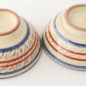 Toshin Kiln Small Bowl Red Bougainvillea Arabesque 9cm/3.5in | Kobachi Tsuboya Ware Yachimun-Detail13