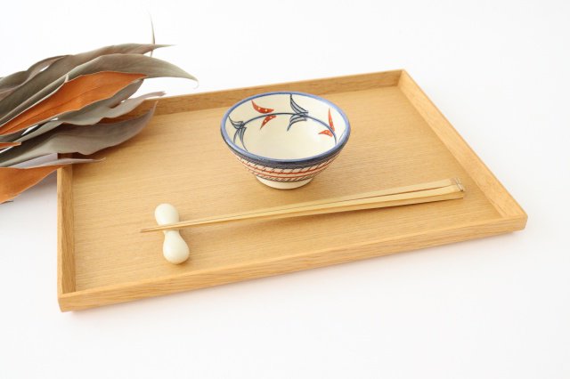 Toshin Kiln Small Bowl Red Bougainvillea Arabesque 9cm/3.5in | Kobachi Tsuboya Ware Yachimun-Detail3