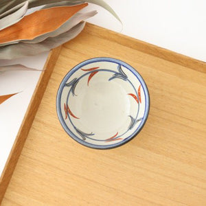 Toshin Kiln Small Bowl Red Bougainvillea Arabesque 9cm/3.5in | Kobachi Tsuboya Ware Yachimun-Detail5