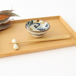 Toshin Kiln Small Bowl Blue and Brown Arabesque 9cm/3.5in | Kobachi Tsuboya Ware Yachimun-Detail5