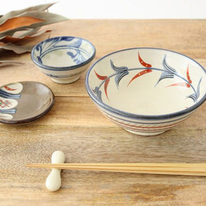 Toshin Kiln Small Bowl Blue and Green Arabesque 9cm/3.5in | Kobachi Tsuboya Ware Yachimun-Detail11