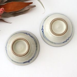 Toshin Kiln Small Bowl Blue and Green Arabesque 9cm/3.5in | Kobachi Tsuboya Ware Yachimun-Detail4