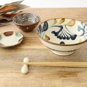 Toshin Kiln Small Bowl Slip-trailing 9cm/3.5in | Kobachi Tsuboya Ware Yachimun-Detail11