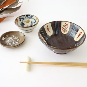 Toshin Kiln Round Bowl Red-painted  15cm/5.9in | Tsuboya Ware Yachimun-Detail11