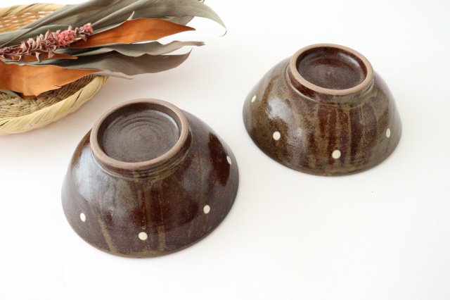 Toshin Kiln Round Bowl Red-painted  15cm/5.9in | Tsuboya Ware Yachimun-Detail3