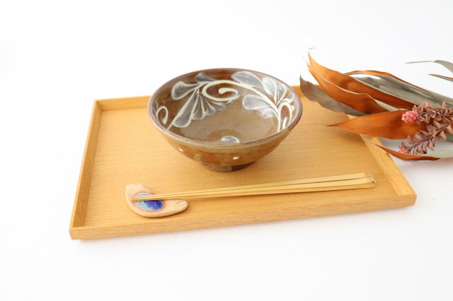 Toshin Kiln Round Bowl Slip-trailing 15cm/5.9in | Tsuboya Ware Yachimun-Detail6