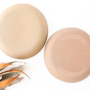 Toshin Kiln Round Plate Brown and Green Dots 21cm/8.3in | Tsuboya Ware  Yachimun-Detail2