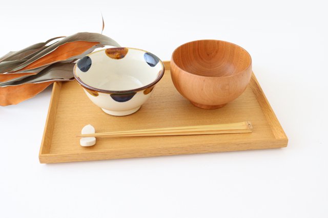 Toshin Kiln Rice Bowl Blue&Brown Dot | Tsuboya Ware  Yachimun-Detail5
