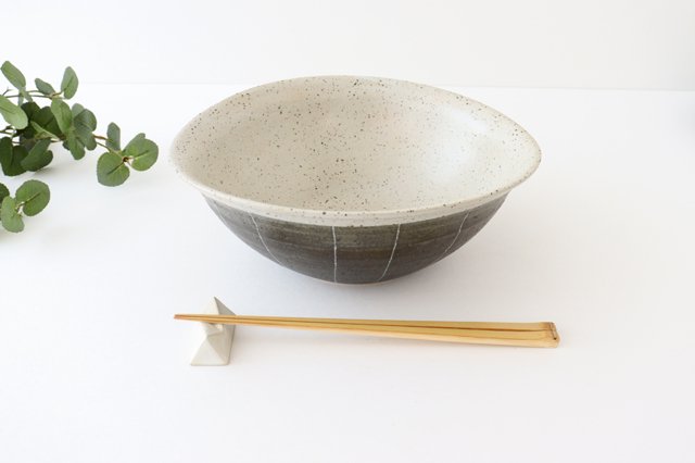 Deep Bowl Striped Black | Ramen Bowl Shigaraki ware