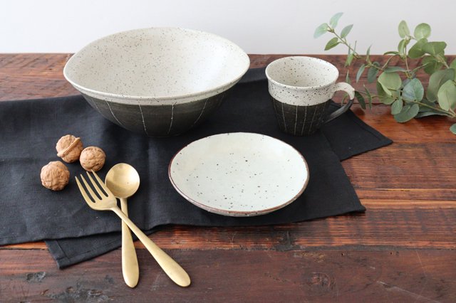 Deep Bowl Striped Black | Ramen Bowl Shigaraki ware