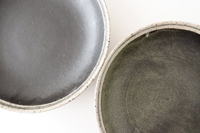 Deep Plate Black 24㎝/9.4in | Shigaraki Ware