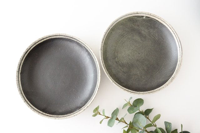 Deep Plate Black 24㎝/9.4in | Shigaraki Ware