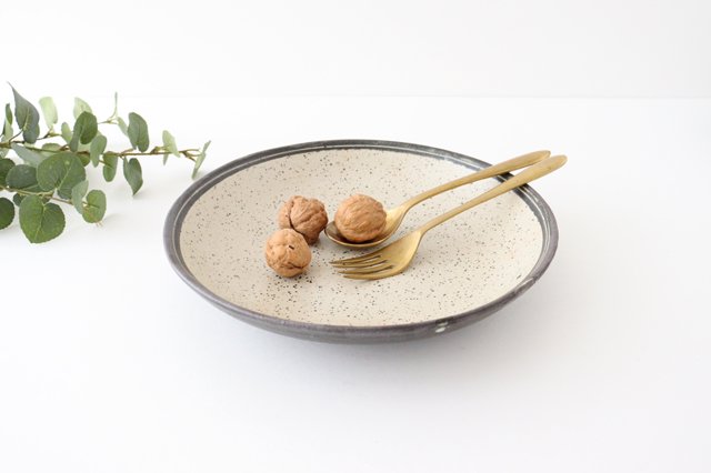Deep Plate White 24㎝/9.4in | Shigaraki Ware-TOP