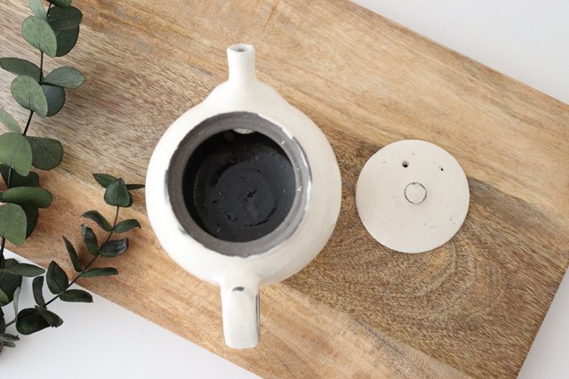Japanese Teapot Cracked Powder | Kyusu Shigaraki Ware