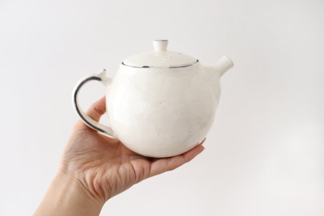 Japanese Teapot Cracked Powder | Kyusu Shigaraki Ware