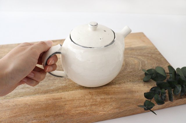 Japanese Teapot Cracked Powder | Kyusu Shigaraki Ware