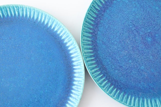 Round Plate Turquoise 25㎝/9.8in | Shigaraki Ware