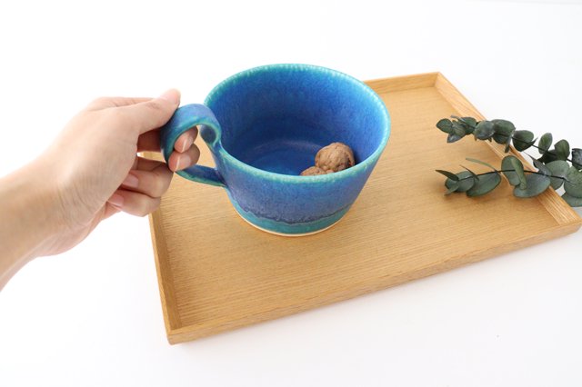 Soup Cup Turquoise | Shigaraki Ware