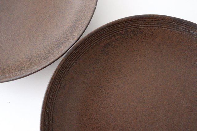 Round Deep Plate Iron Rust | Shigaraki Ware