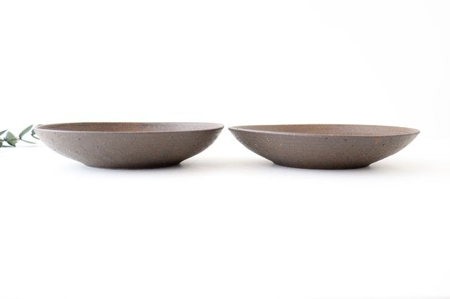 Round Deep Plate Iron Rust | Shigaraki Ware
