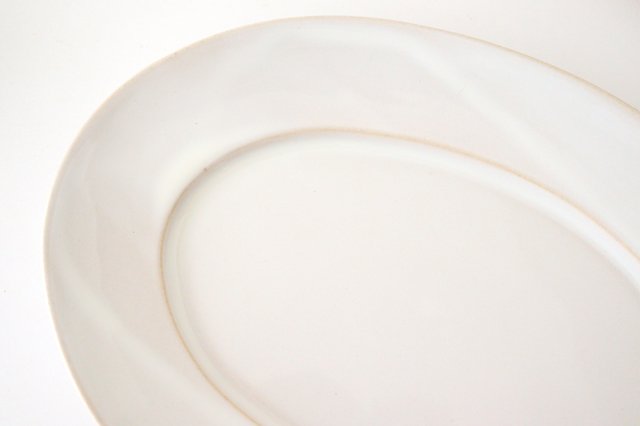 Kosen Kiln Oval Plate White M | Banko Ware