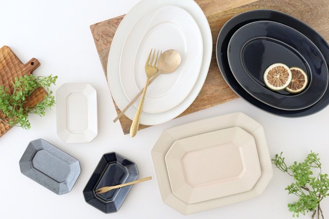 Kosen Kiln Octogonal Plate Gray L | Banko Ware