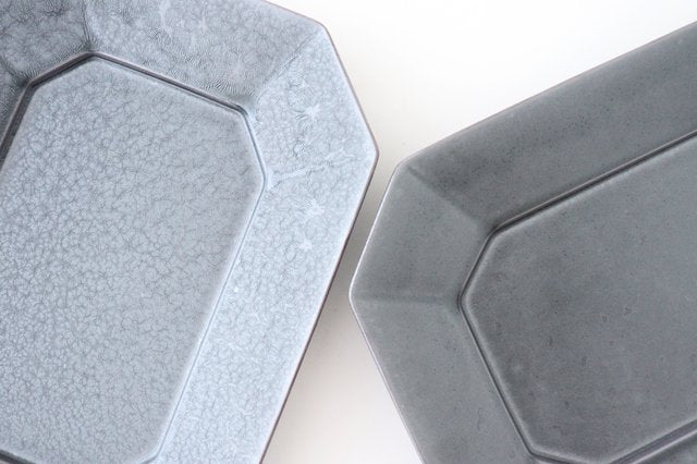 Kosen Kiln Octogonal Plate Gray L | Banko Ware