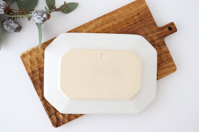 Kosen Kiln Octogonal Plate White M | Banko Ware
