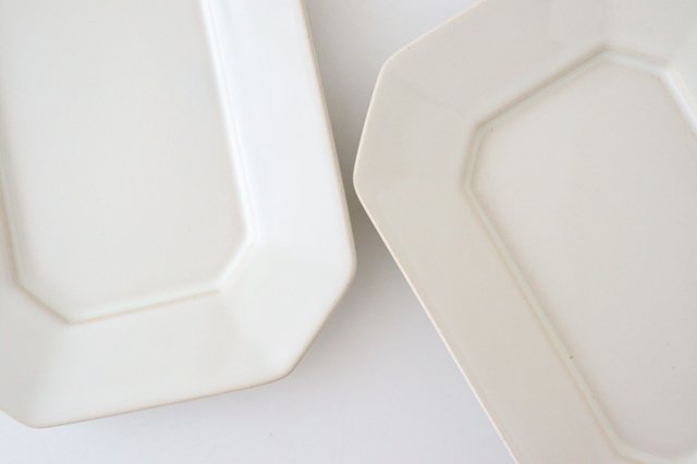 Kosen Kiln Octogonal Plate White M | Banko Ware