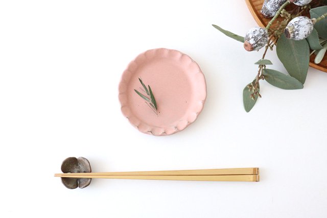 Flower-shaped Small Plate Pink | Shigaraki Ware