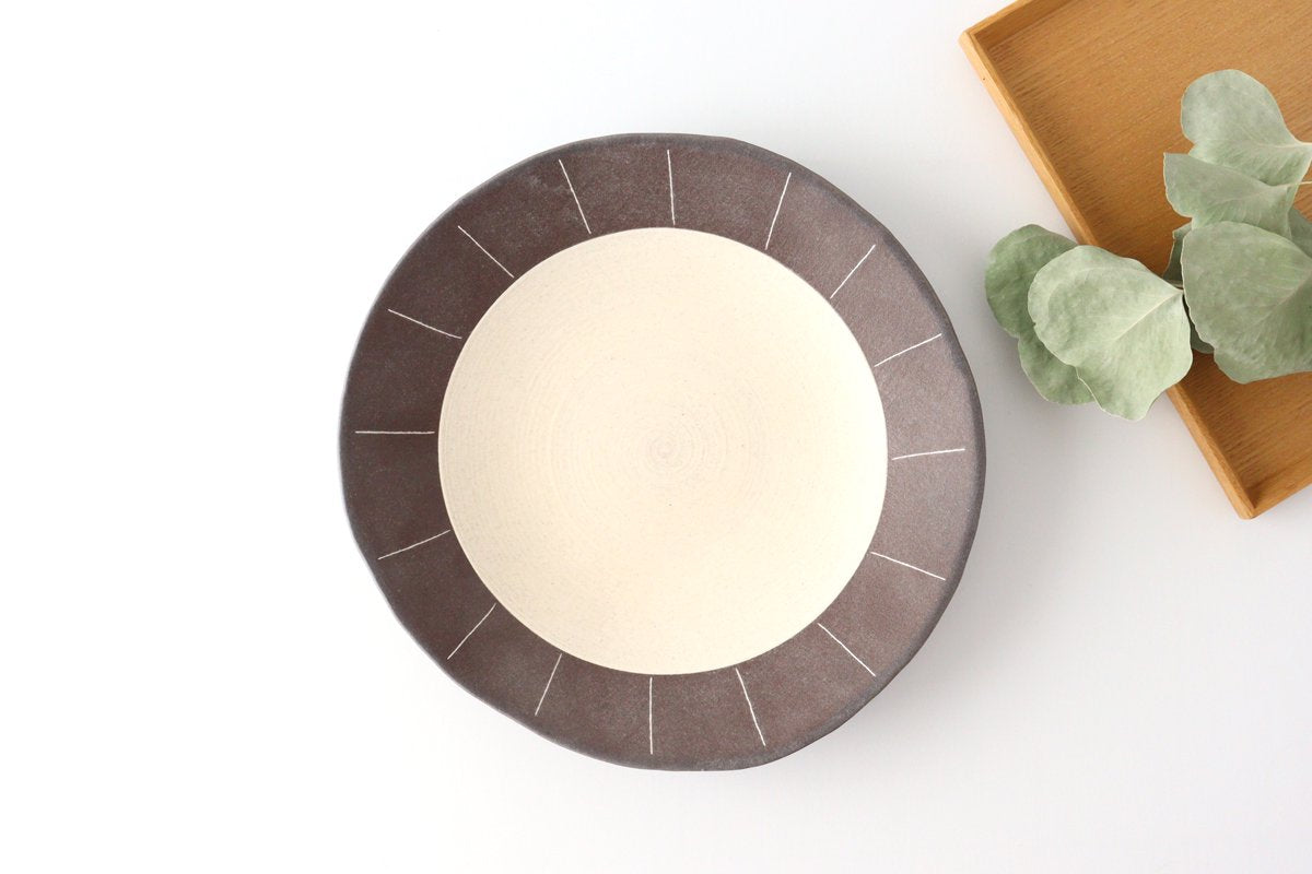 Rim Plate Line 24cm/9.4in | Shigaraki Ware