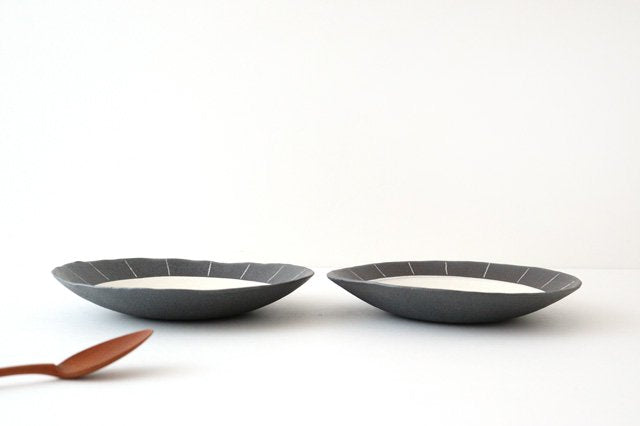 Rim Plate Line 24cm/9.4in | Shigaraki Ware