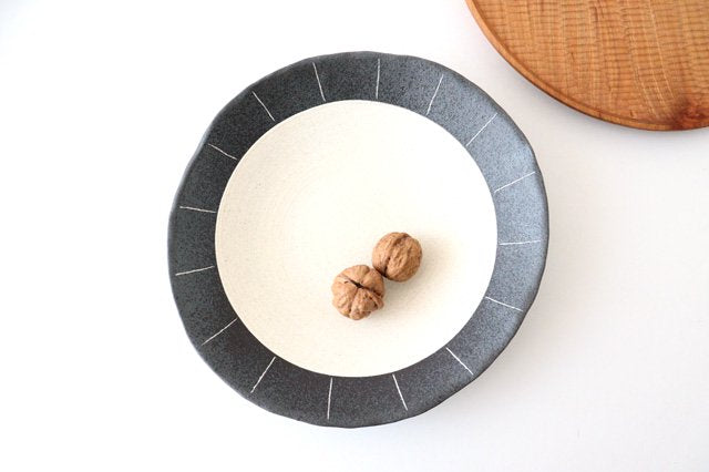 Rim Plate Line 24cm/9.4in | Shigaraki Ware