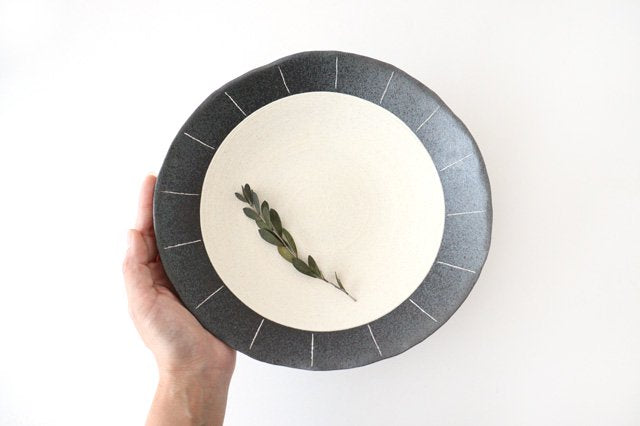 Rim Plate Line 24cm/9.4in | Shigaraki Ware