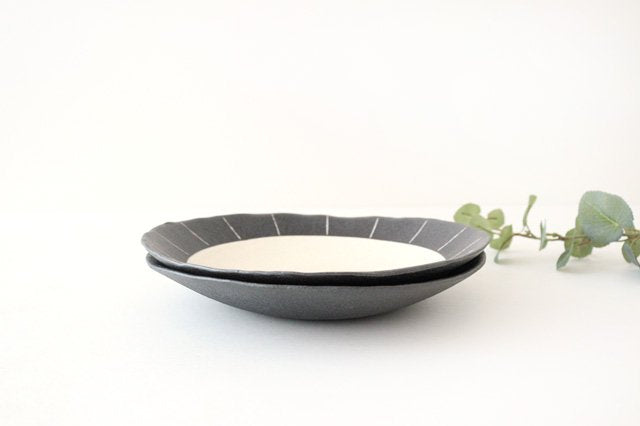 Rim Plate Line 24cm/9.4in | Shigaraki Ware