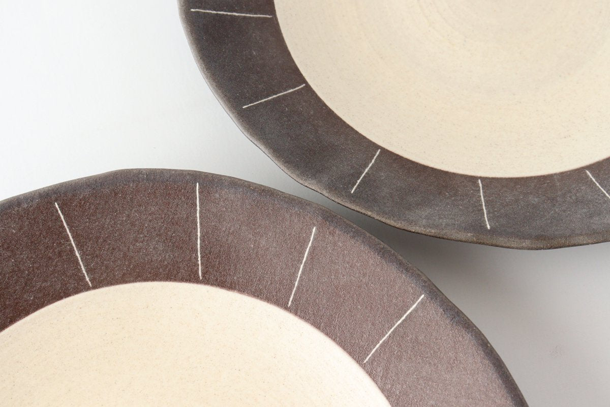 Rim Plate Line 24cm/9.4in | Shigaraki Ware