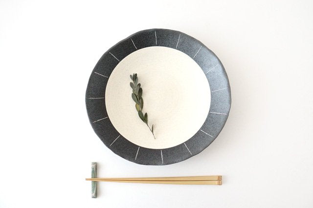 Rim Plate Line 24cm/9.4in | Shigaraki Ware