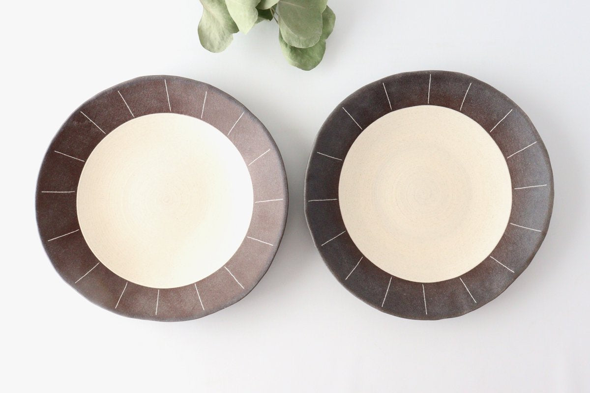 Rim Plate Line 24cm/9.4in | Shigaraki Ware