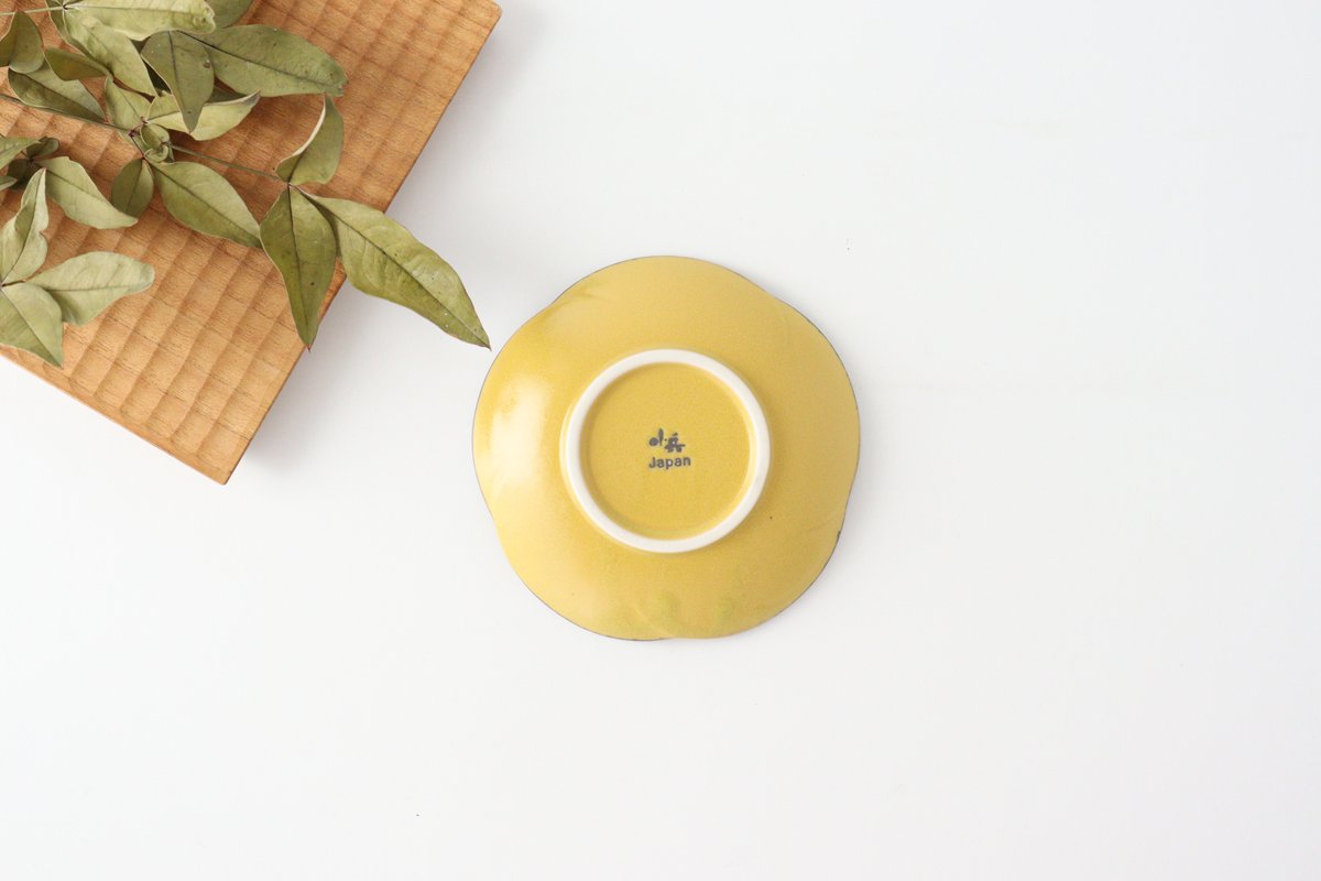 kei Sauce Plate Plum Blossom Mustard | Mino Ware