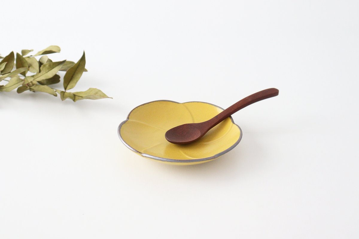 kei Sauce Plate Plum Blossom Mustard | Mino Ware