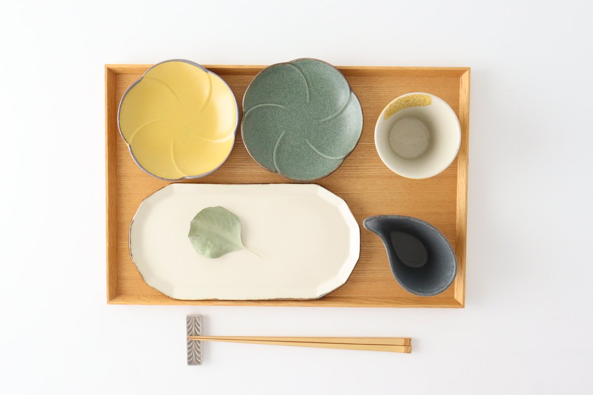 kei Sauce Plate Plum Blossom Mustard | Mino Ware