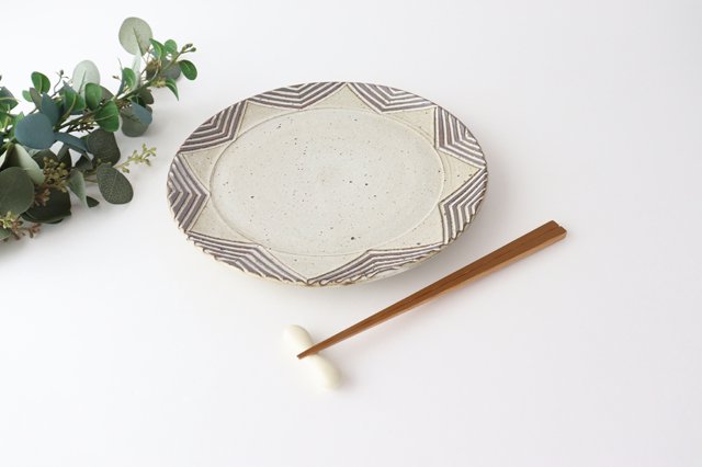 tomaru Plate Star 24cm/9.4in | Shigaraki Ware