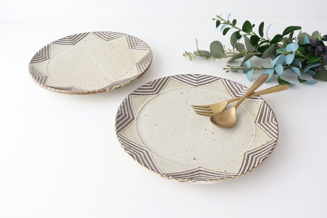 tomaru Plate Star 24cm/9.4in | Shigaraki Ware