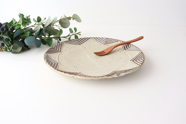tomaru Plate Star 24cm/9.4in | Shigaraki Ware