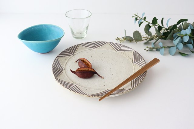 tomaru Plate Star 24cm/9.4in | Shigaraki Ware