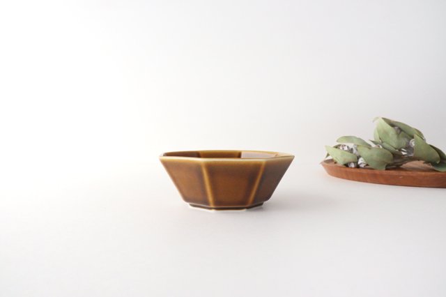 Octagonal Small Bowl Brown | Kobachi Mino Ware