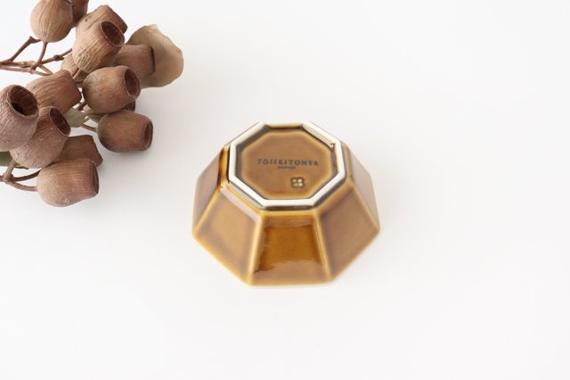 Octagonal Small Bowl Brown | Kobachi Mino Ware
