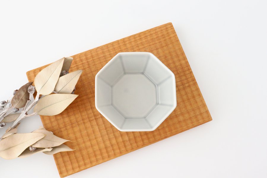 Octagonal Small Bowl Gray | Kobachi Mino Ware