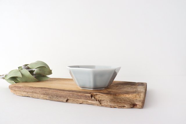 Octagonal Small Bowl Gray | Kobachi Mino Ware