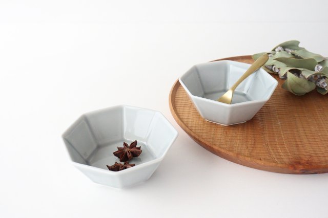 Octagonal Small Bowl Gray | Kobachi Mino Ware